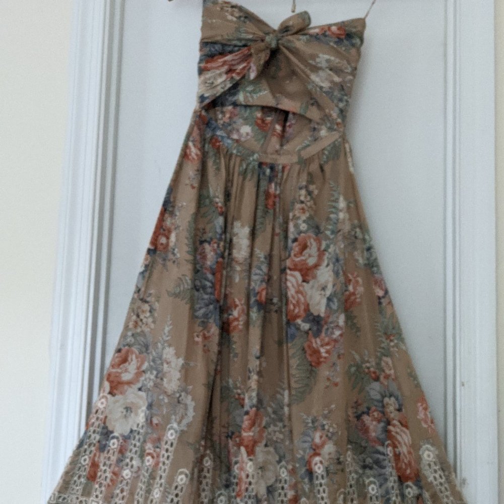 Zimmerman silk-cotton sun-dress, size 38 (